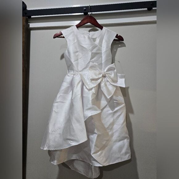 Iris & Ivy Girls Cascade High-Low Communion Flower Girl Dress NWOT Size 10 White - Picture 3 of 5